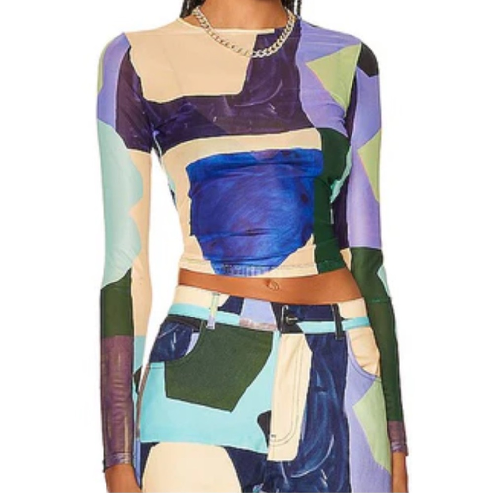 Miaou Multicolor Paloma Elsesser Edition Graphic Long Sleeve T-Shirt